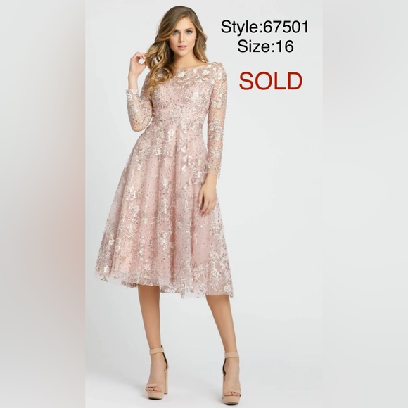 Mac Duggal Dresses & Skirts - A-line midi gown with beaded accents